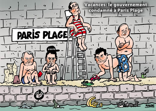 He can't mean it ... Vacances Gouvernement Ayrault Hollande (Crédits : Placide)