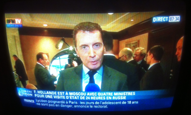 Hollande Moscou 28 février 2013 Crédits BFM TV