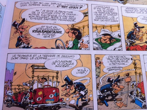 Decrisper l'automobile selon Gaston Lagaffe Credits Franquin
