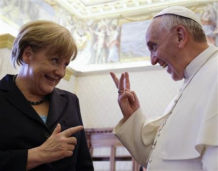 Angela Merkel et le Pape François