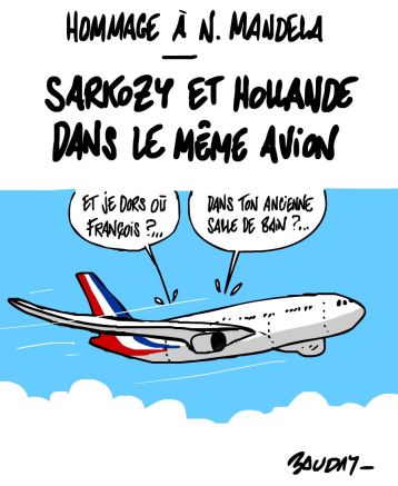 duo Hollande Sarkozy Airbus Afrique du Sud Mandela