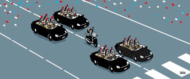 Deligne De Funes Hollande Hibernatus Voeux