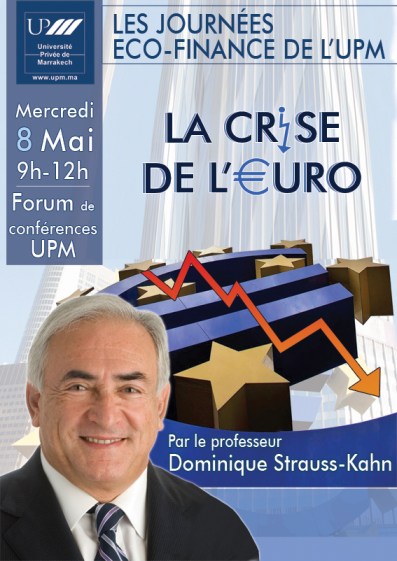 AFFICHE DSK PS UPM Marrakech Maroc