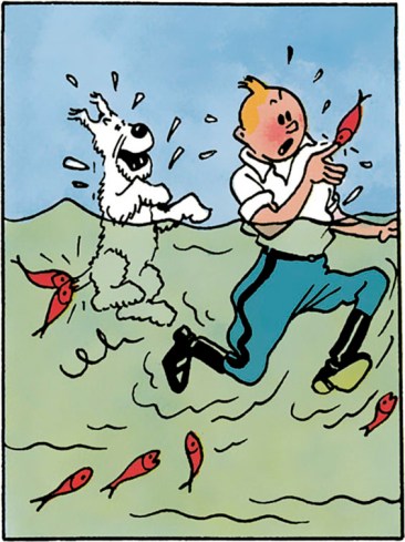 Tintin Milou Poisson d'Avril Poisson d'avril 1er Avril Joke Blague Humour