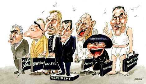 Sarkozy UMP Remaniement PS Valls Charlot Les Charlots France Paris Humour