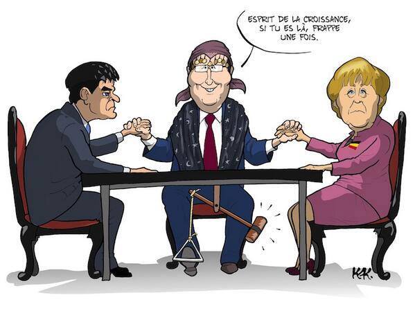 Hollande Valls Merkel