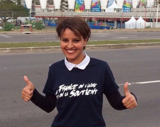 Najat-Vallaud-Belkacem Allez les Bleus France #CM2014