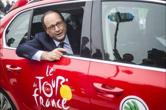 François Hollande Tour de France 2014