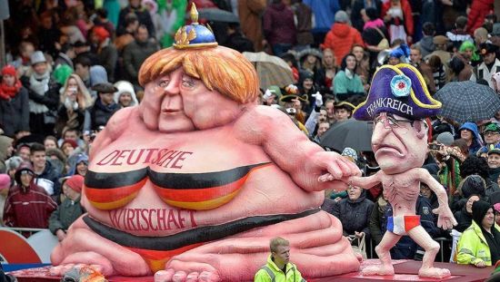 allemagne-carnaval-merkel-hollande-politique-france