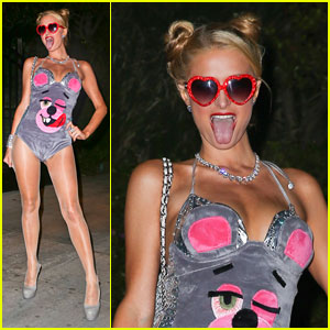 paris-hilton-miley-cyrus-bear-twerker-for-halloween