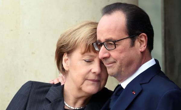 Merkel Hollande #JeSuisCharlie