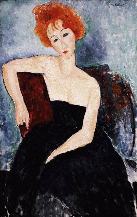 modigliani.redhead-dress