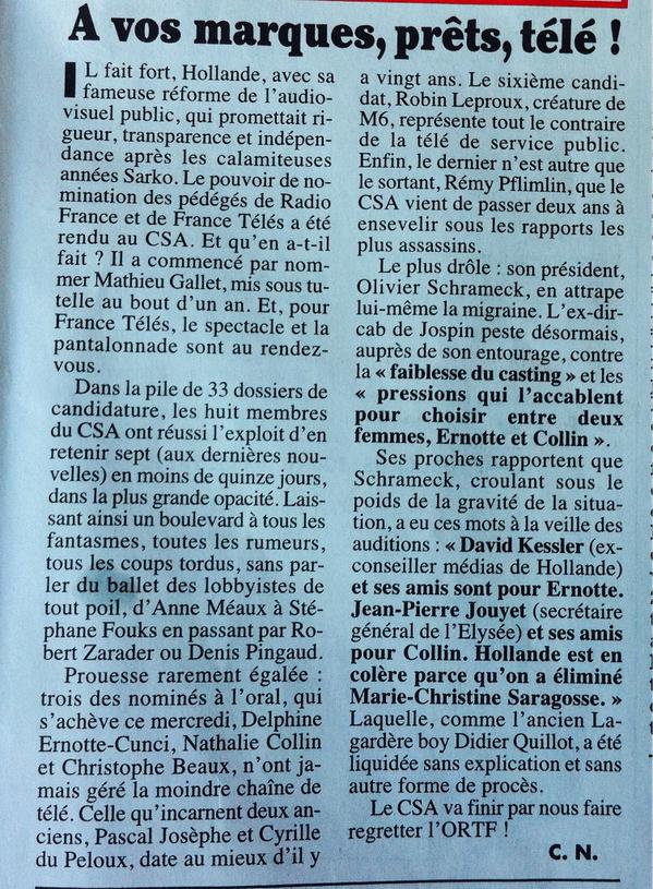 Canard CSA France TV