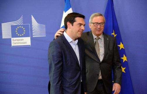 Tsipras Juncker 3 juin 2015 Crédit : Thierry Charlier AFP