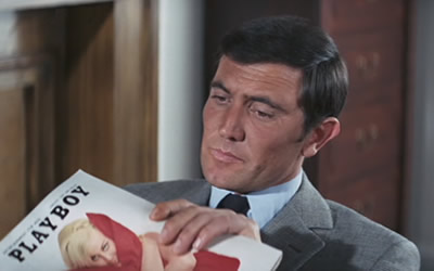 James Bond Reading PlayBoy