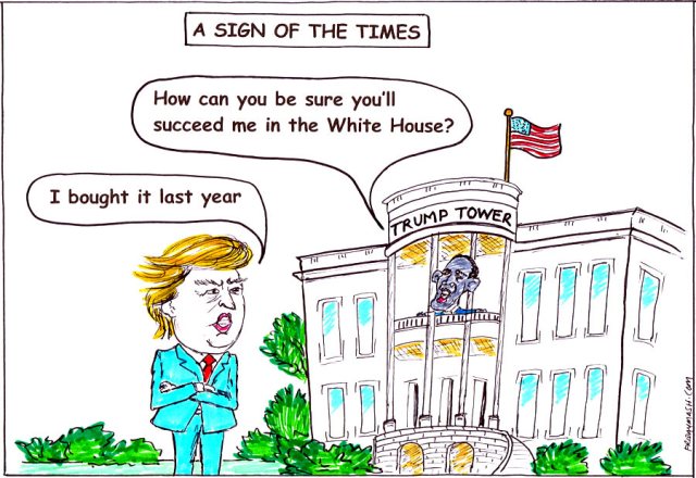 A-Sign-of-the-Times-cartoon-with-Trump-and-Obama-at-The-White-House